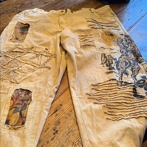 Paper lace.  Pants nwot. Sold out everywhere. Fabulous. Cotton an valour